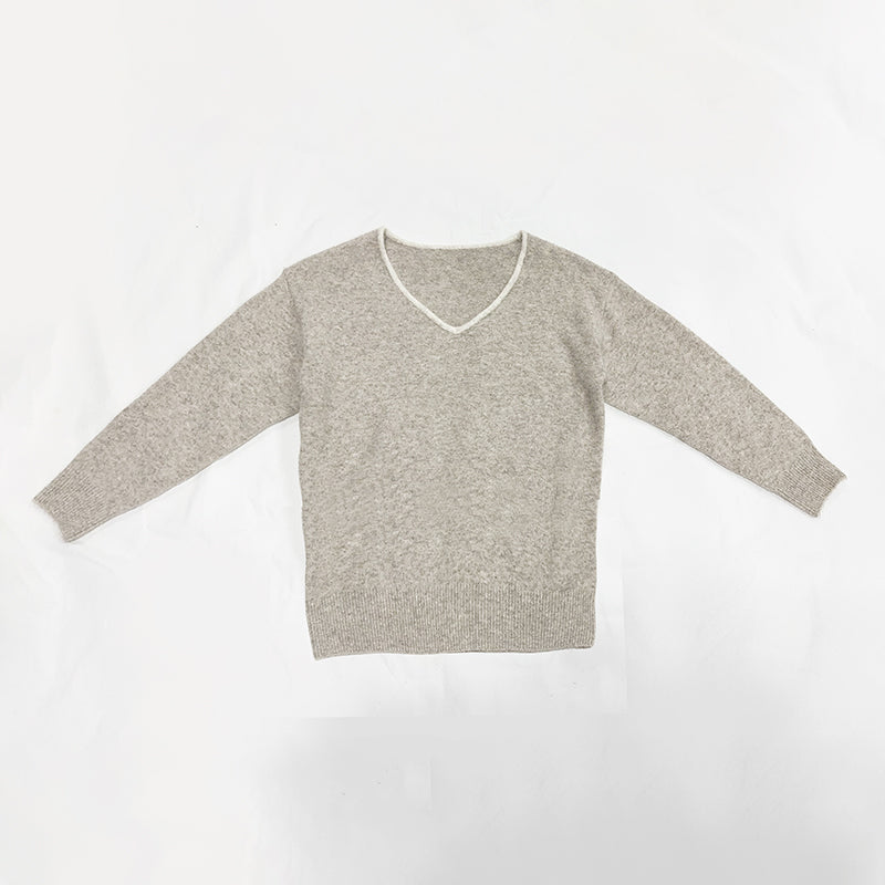 ZhiKnit Womens Sweaters Dressy Casual Long Sleeve V Neck Lightweight Ribbed Knit Wool Pullover Jumper Top