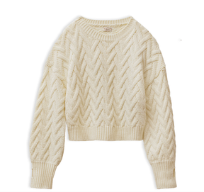 ZhiKnit Womens Sweaters Fall 2025 Cable Knit Long Sleeve Crewneck Oversized Sweater Chunky Pullover Loose Outfits