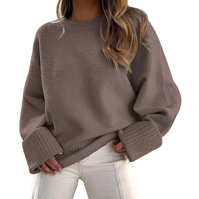 ZhiKnit   Women's Oversized Sweaters Fuzzy Chunky Warm Pullover Sweater
