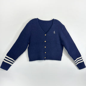 ZhiKnit American retro short fitted knitted cardigan for women, suitable for autumn and winter as an inner layer or base layer top sweater