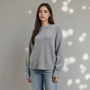 Thick round neck loose fitting head CrewNeck crewneck sweatshirts women crewneck sweater