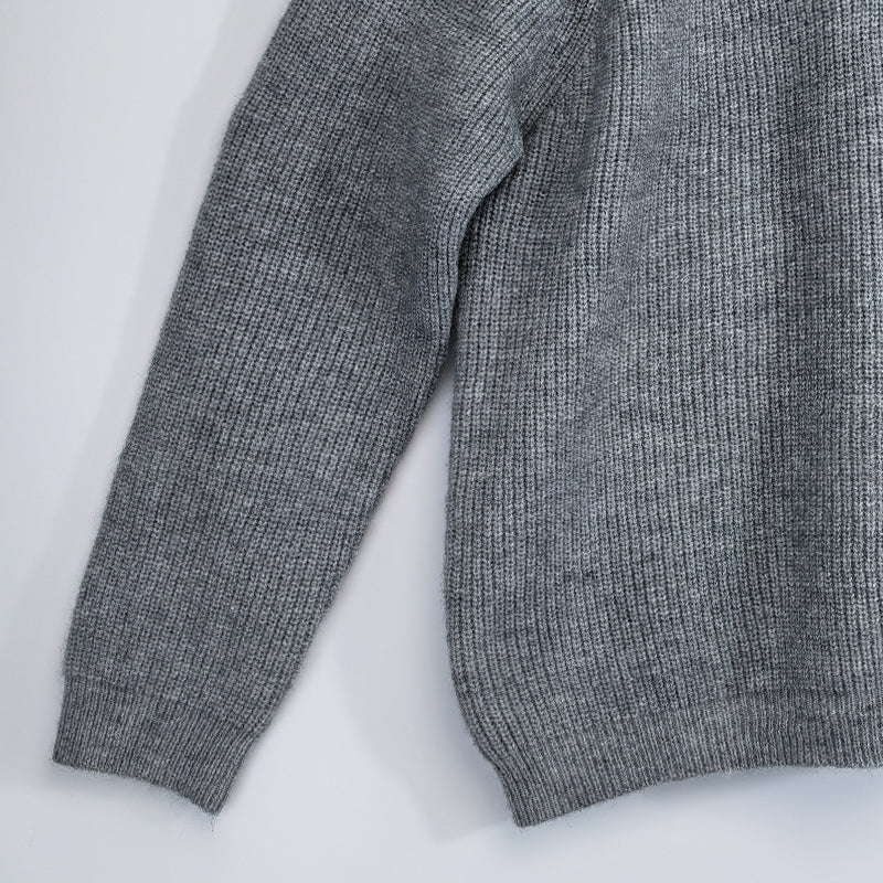 ZhiKnit Quarter Zip Pullover Sweaters for Women Trendy V Neck Long Sleeve Fall Sweaters Solid Knit Chunky Sweater