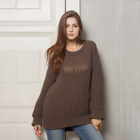 ZhiKnit Sweaters for Women Trendy Long Sleeve Shirts Ribbed Knit Lantern Sleeve Lightweight Sweaters Pullover Knitwear Tops