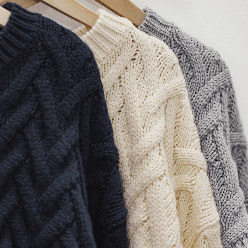 ZhiKnit Womens Sweaters Fall 2025 Cable Knit Long Sleeve Crewneck Oversized Sweater Chunky Pullover Loose Outfits