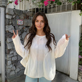 ZhiKnit Women's Cable Cropped Sweater Long Sleeve Crewneck Pullover Knit Jumper Top