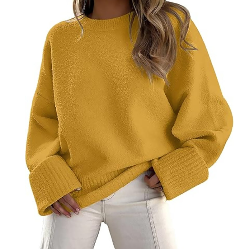 ZhiKnit   Women's Oversized Sweaters Fuzzy Chunky Warm Pullover Sweater