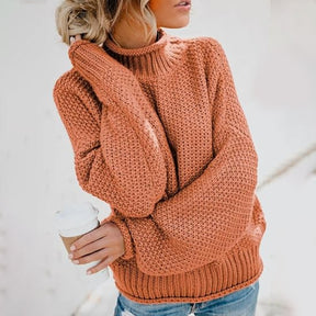 ZhiKnit Womens 2025 Winter Fall Solid Turtleneck High Neck Balloon Long Sleeve Sweaters Pullover Outerwear sweaters for women sweaters for women sweaters for women
