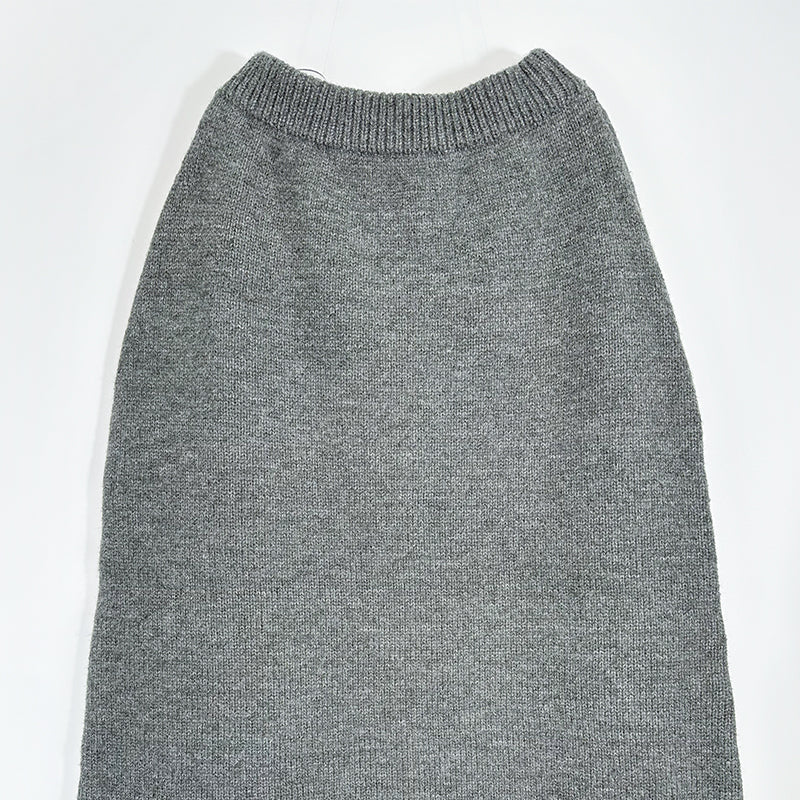 ZhiKnit 2-piece Women's Fashion Sweater Set Skirt Fashion Casual Knitted Long Sleeve Button Round Neck Top, Half Body A-line Skirt Knitted Casual Travel Clothing Wi