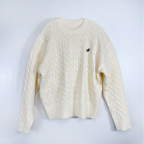 Ladies' Round-neck Embroidered Sweater CrewNeck