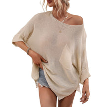 ZhiKnit Women's Oversized Short Sleeve Crochet Sweater Tops Beach Cover Up Summer T-Shirt