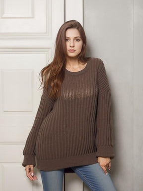 ZhiKnit Sweaters for Women Trendy Long Sleeve Shirts Ribbed Knit Lantern Sleeve Lightweight Sweaters Pullover Knitwear Tops