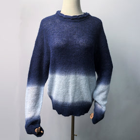 ZhiKnit Womens Crew Neck Sweatshirts Teen Girls Tie Dye Oversized Fall Clothes 2025 Outfits Long Sleeve Pullover Tops