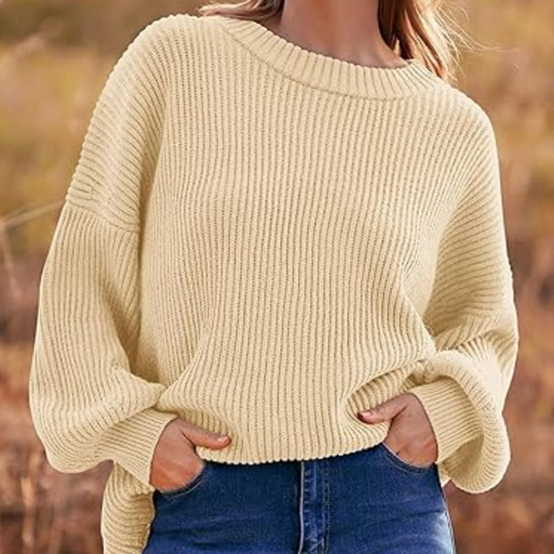 ZhiKnit Womens Sweaters Fall 2025 Oversized Chunky Knitted Pullover Sweater Casual Long Sleeve Crewneck Cute Sweaters