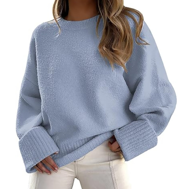 ZhiKnit   Women's Oversized Sweaters Fuzzy Chunky Warm Pullover Sweater