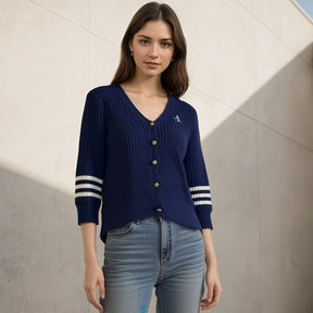 ZhiKnit American retro short fitted knitted cardigan for women, suitable for autumn and winter as an inner layer or base layer top sweater