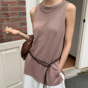 ZhiKnit Women's two-piece shorts summer casual suit sweater knitted beach vacation long top