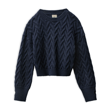 ZhiKnit Womens Sweaters Fall 2025 Cable Knit Long Sleeve Crewneck Oversized Sweater Chunky Pullover Loose Outfits