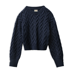 ZhiKnit Womens Sweaters Fall 2025 Cable Knit Long Sleeve Crewneck Oversized Sweater Chunky Pullover Loose Outfits