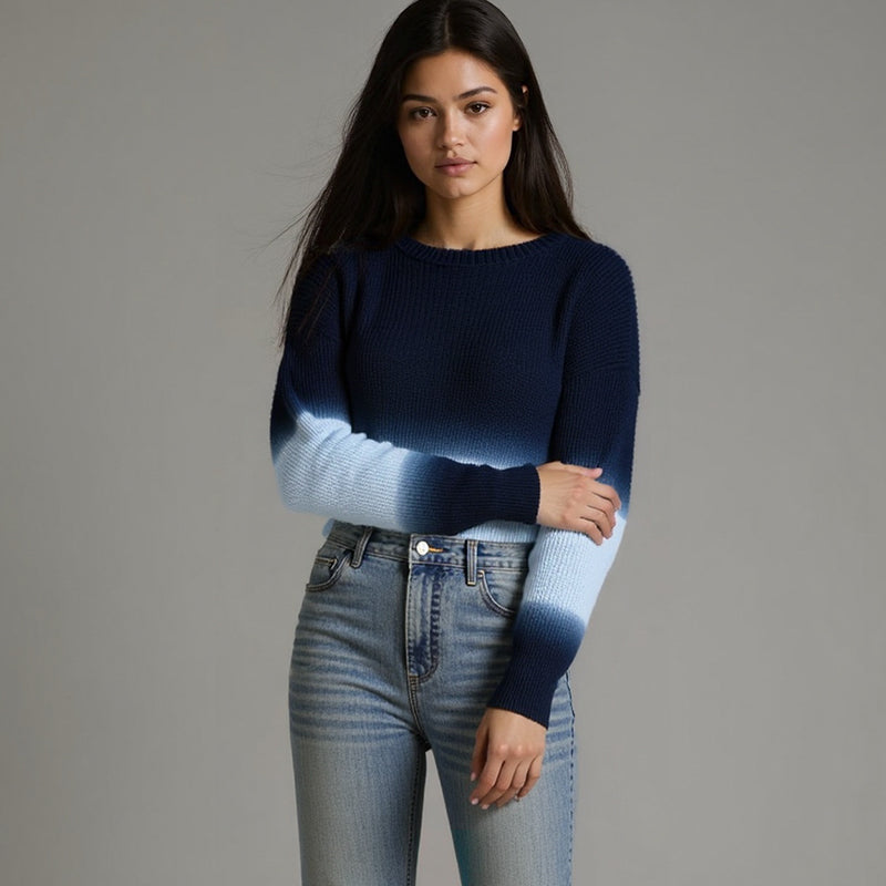 ZhiKnit Womens Crew Neck Sweatshirts Teen Girls Tie Dye Oversized Fall Clothes 2025 Outfits Long Sleeve Pullover Tops