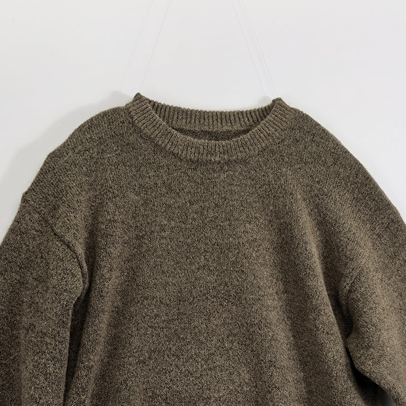 Thick round neck loose fitting head CrewNeck crewneck sweatshirts women crewneck sweater