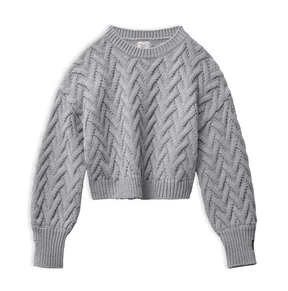 ZhiKnit Womens Sweaters Fall 2025 Cable Knit Long Sleeve Crewneck Oversized Sweater Chunky Pullover Loose Outfits