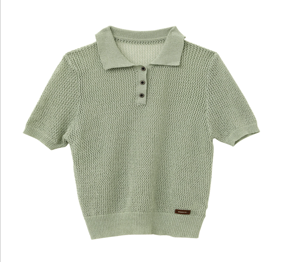 ZhiKnit  Women's Solid Casual Loose Simple Office Pullover Short Sleeve Knit Lapel Tops