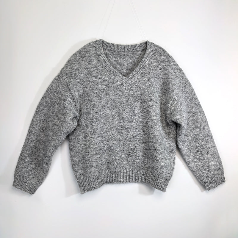 ZhiKnit Women’s V Neck Sweaters Long Sleeve Ribbed Soft Knit Pullover Cozy Lightweight Casual Tops