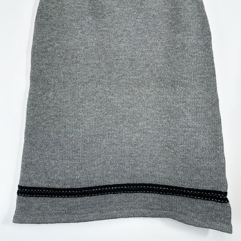 ZhiKnit 2-piece Women's Fashion Sweater Set Skirt Fashion Casual Knitted Long Sleeve Button Round Neck Top, Half Body A-line Skirt Knitted Casual Travel Clothing Wi