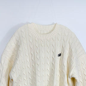 Ladies' Round-neck Embroidered Sweater CrewNeck