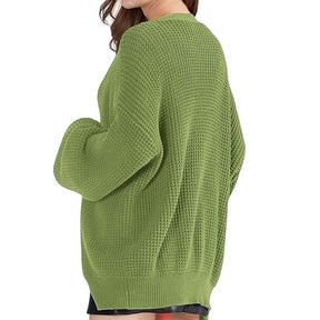 ZhiKnit Cardigan Sweaters for Women 100% Cotton Button-Down Long Sleeve Oversized Knit Outerwear